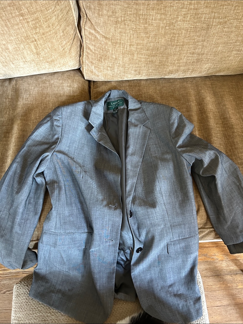 Lauren Ralph Lauren Women’s Gray Blazer 10 petite